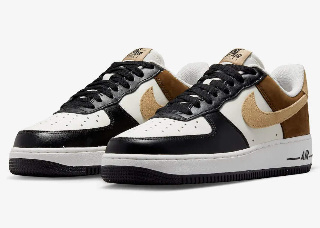 Nike Air Force 1 Low Mocha White Black Tan Brown FB3355-200