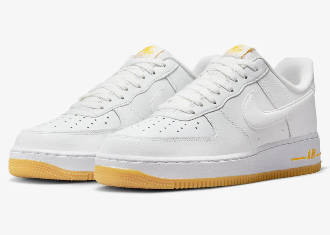 Nike Air Force 1 Low University Gold White Gum Light Brown DZ4512-100