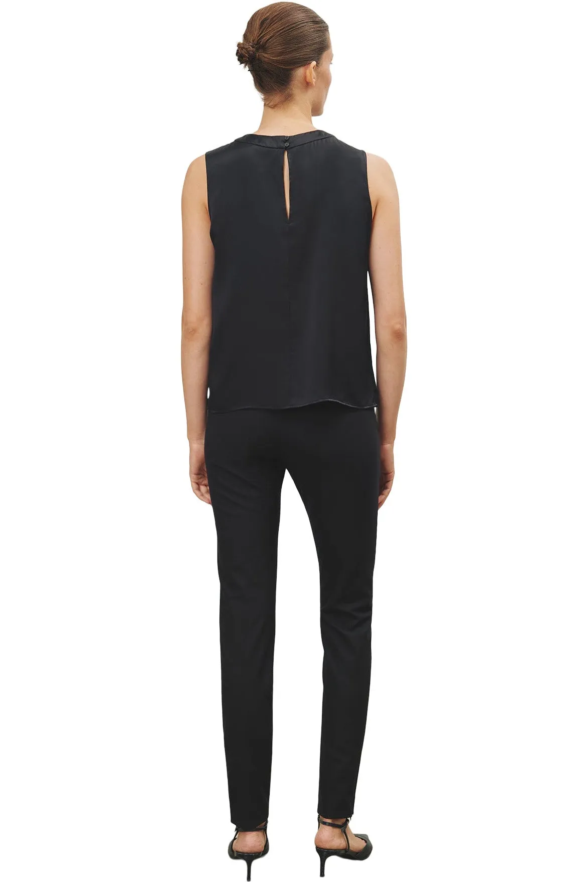 Nili Lotan Davy Silk Top in Black