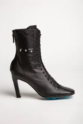 OFF-WHITE | HIGH HEEL LACE UP ANKLE BOOTS