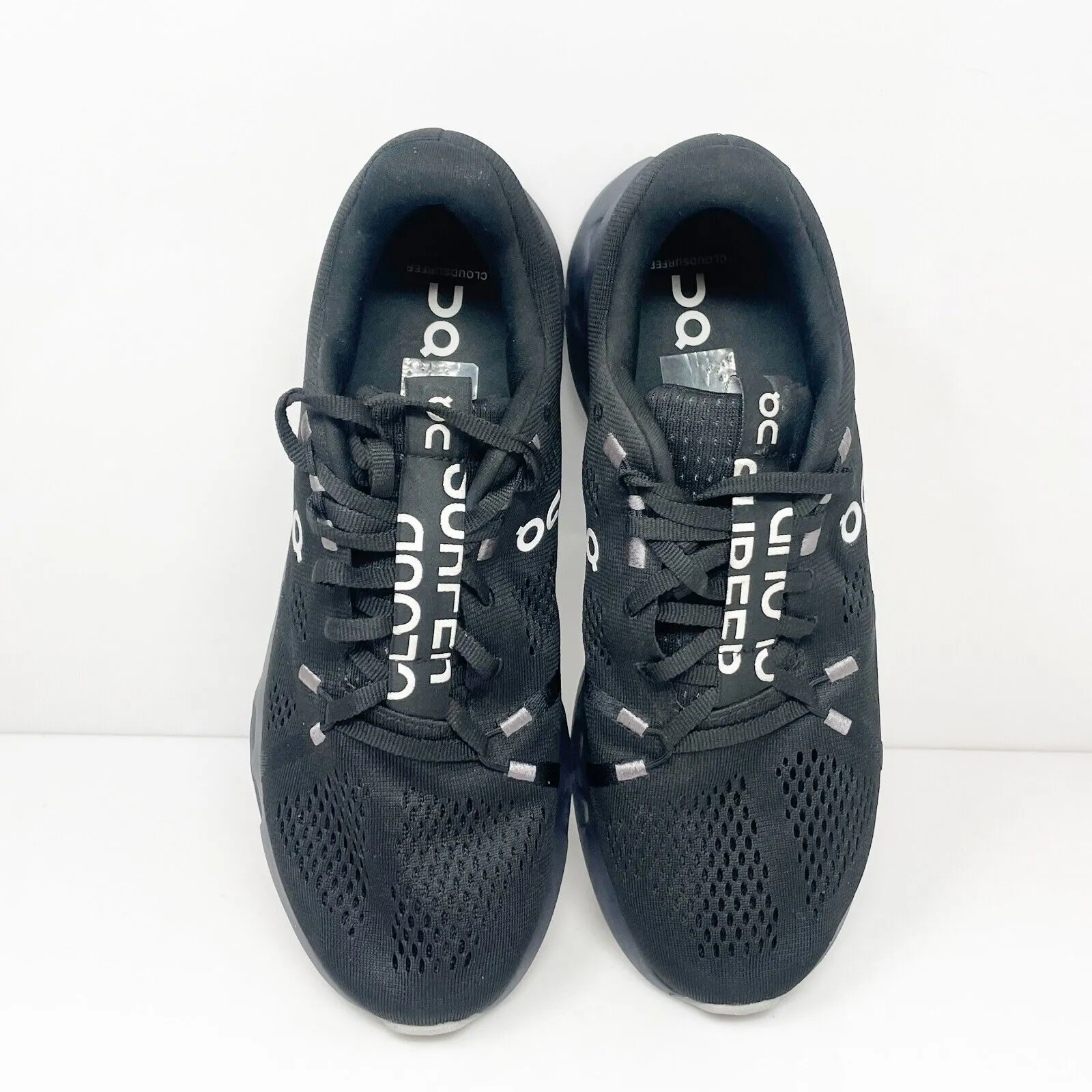 On Mens Cloudsurfer Black Running Shoes Sneakers Size 9