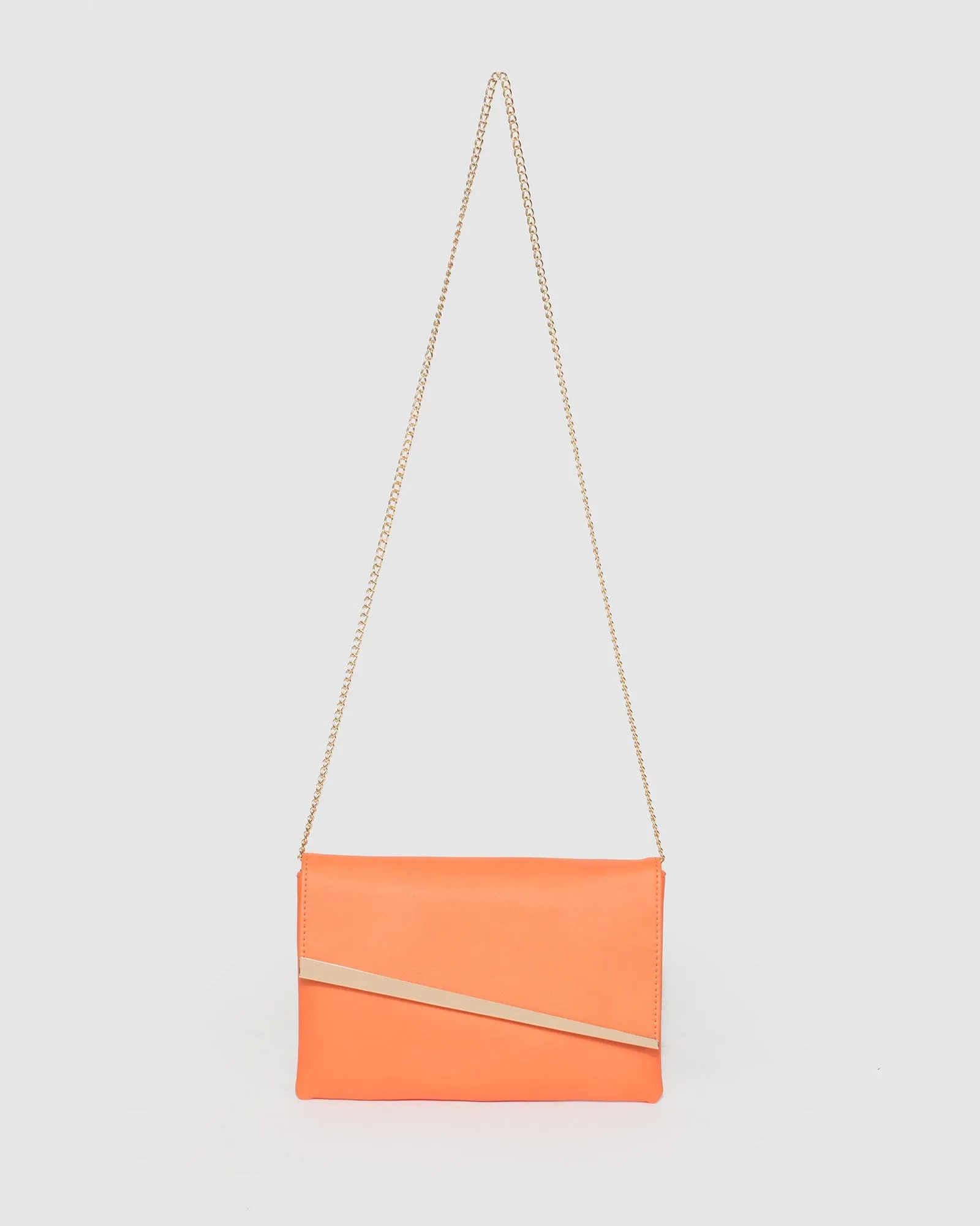 Orange Zaara Clutch Bag