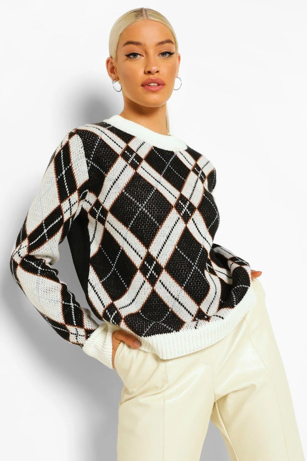 Pastel Check Sweater