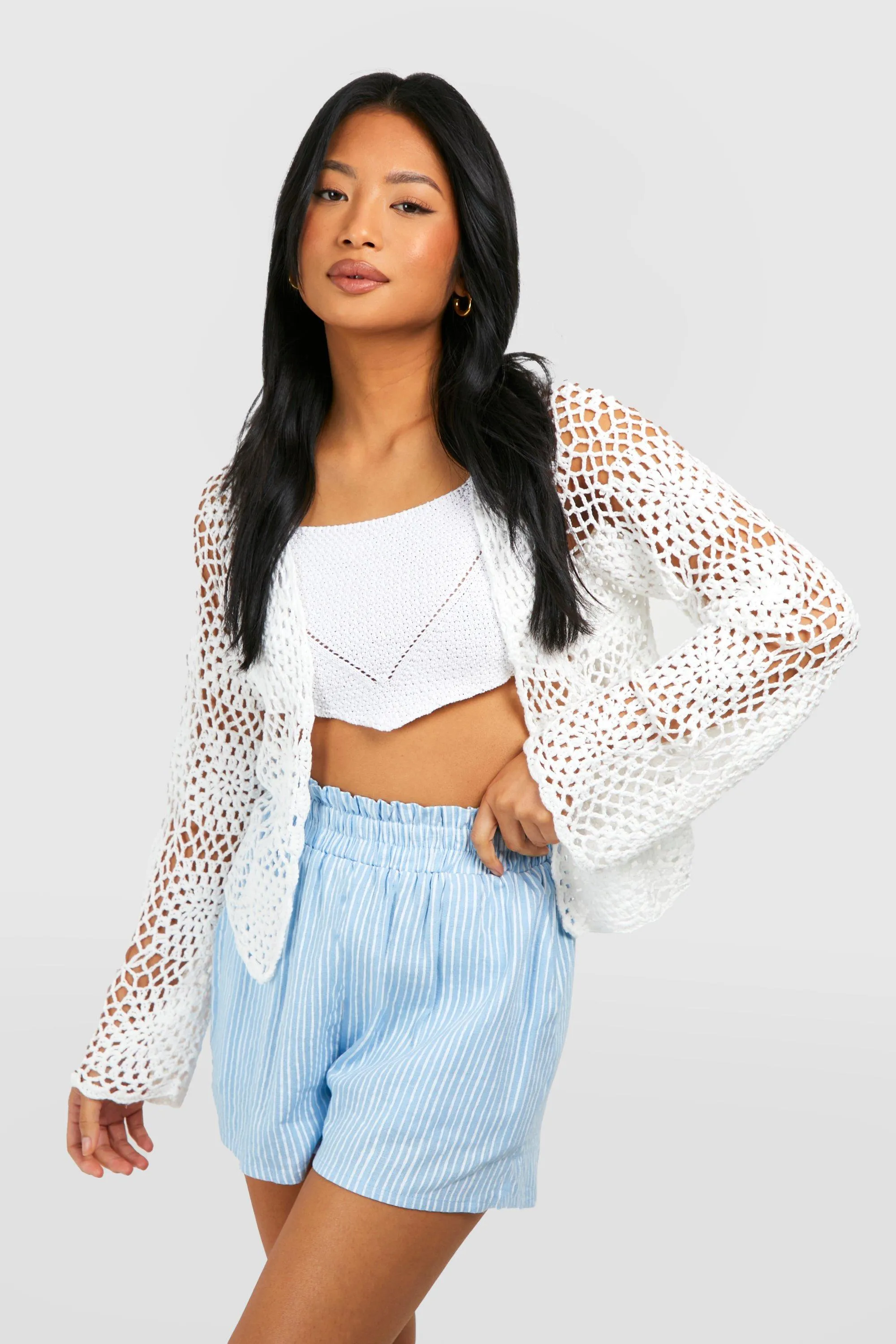 Petite Crochet Cardigan