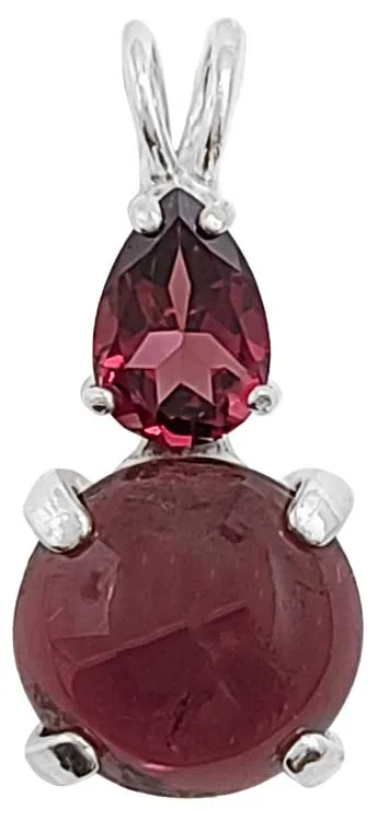 Pink Tourmaline with Pear Cut Rhodolite Garnet Special 3