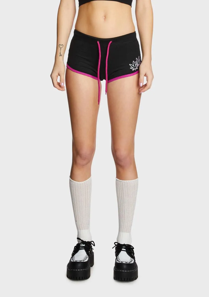 Pink Weed Short Shorts-