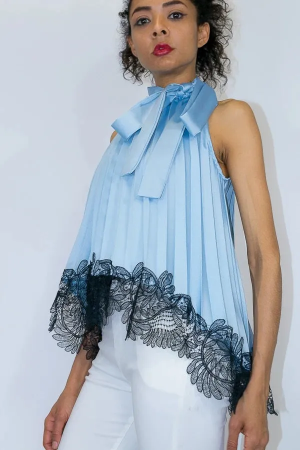 Pleated Sleeveless Top