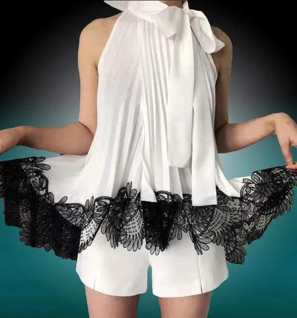 Pleated Sleeveless Top