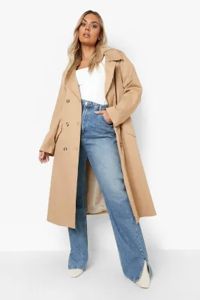 Plus Color Pop Trench Coat