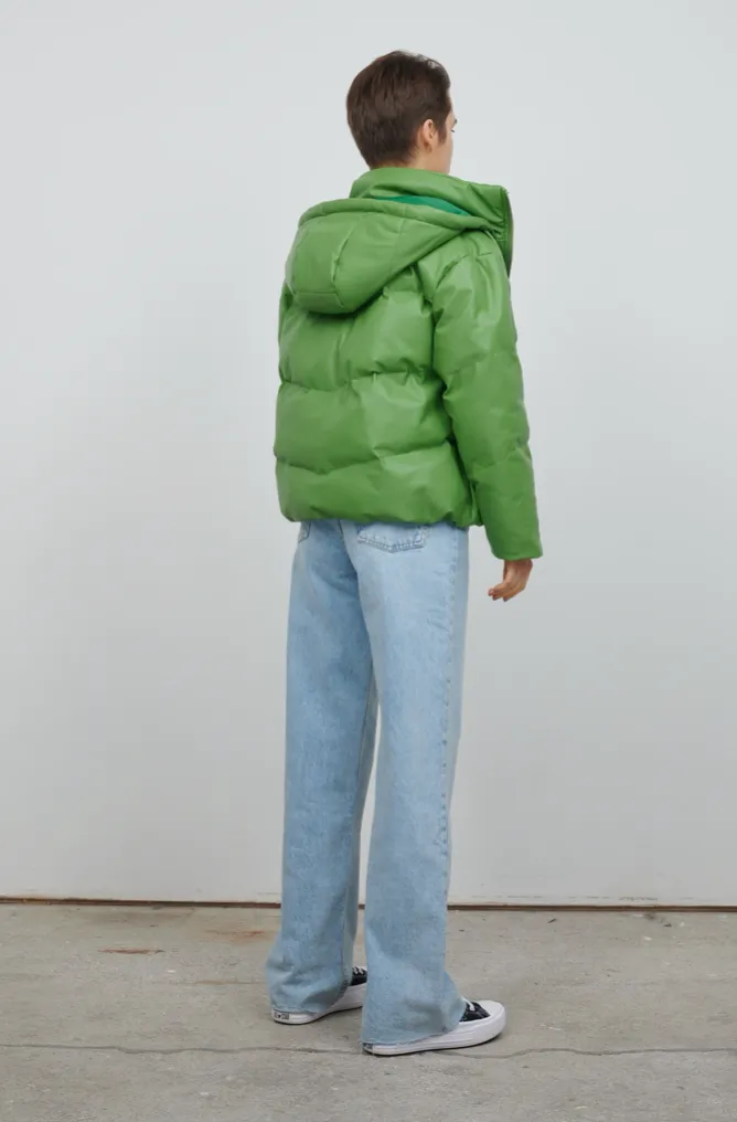 POPPY PUFFER BRIGHT GREEN