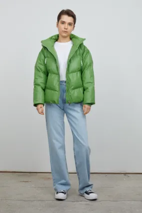 POPPY PUFFER BRIGHT GREEN