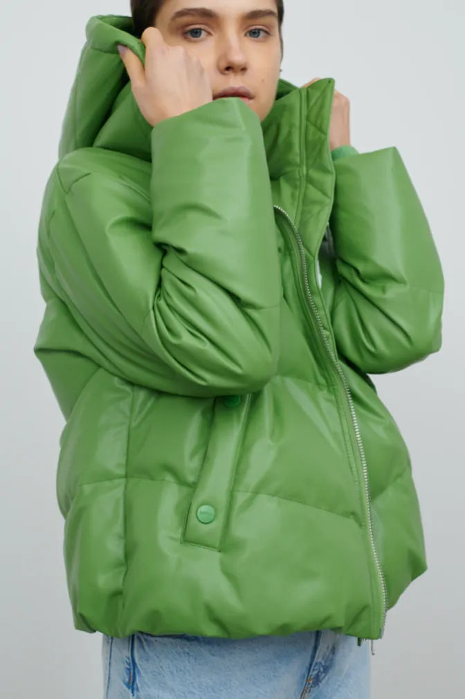 POPPY PUFFER BRIGHT GREEN