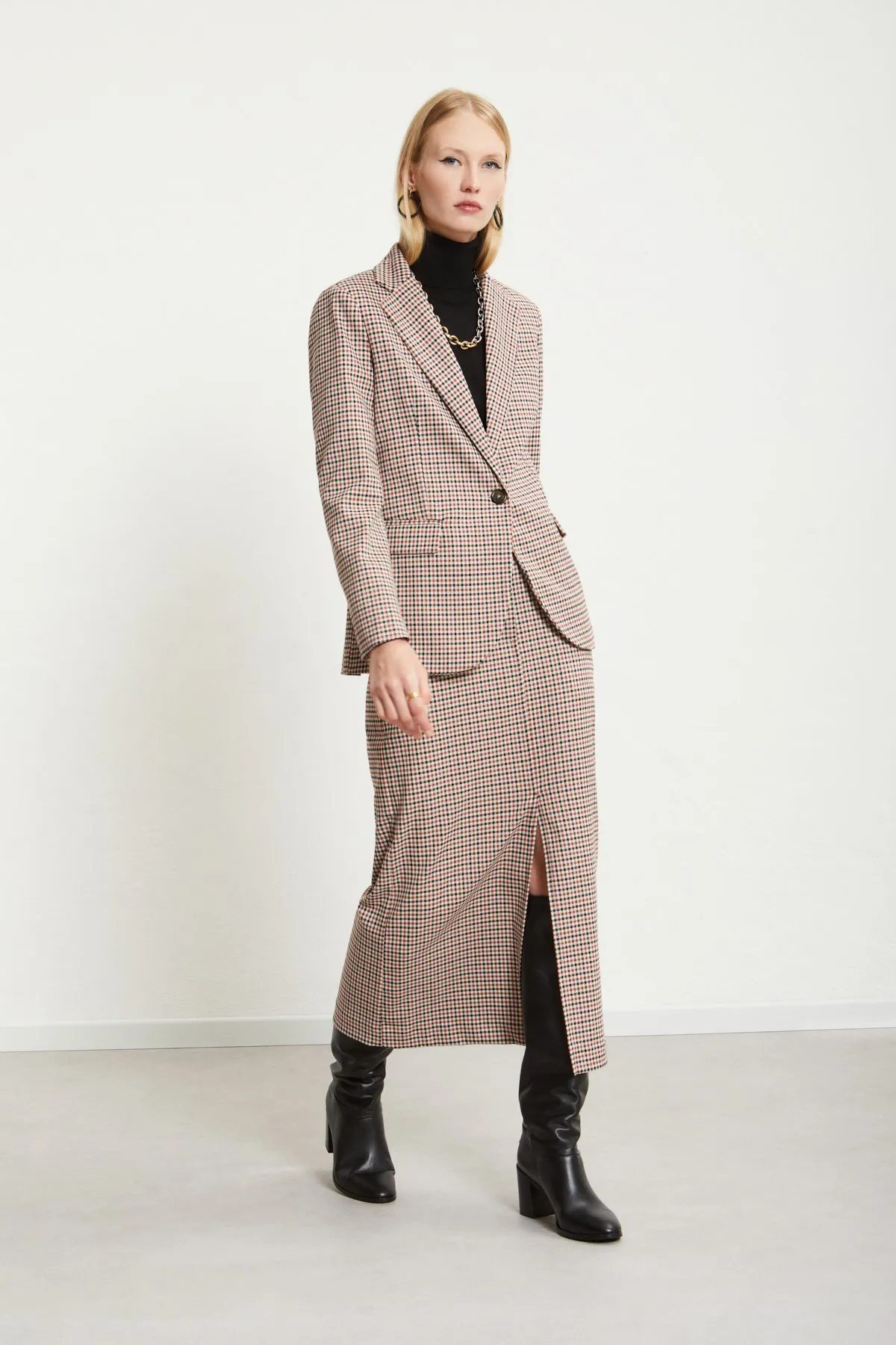Printed check jacket