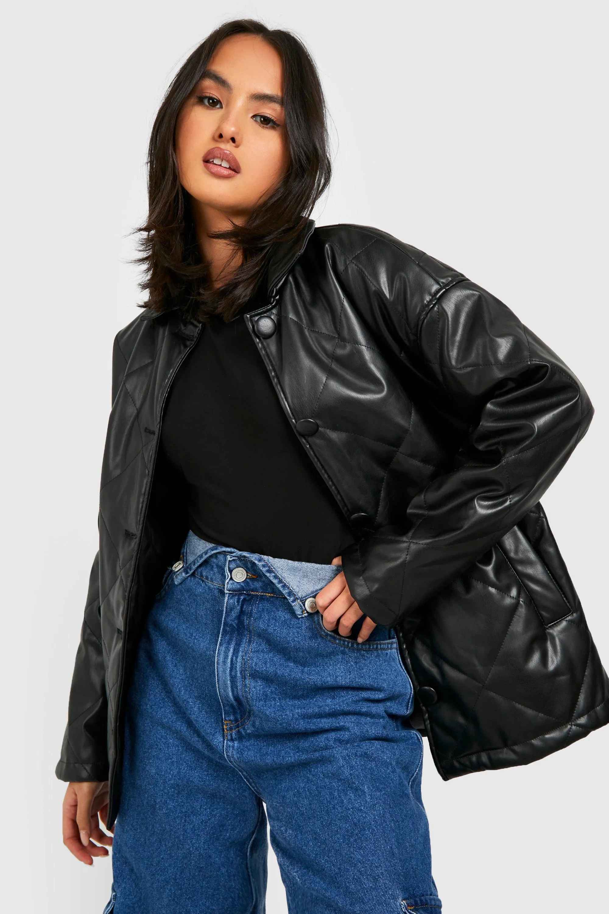 Pu Quilted Jacket