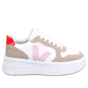Pyles WHITE/PINK women's sneakers