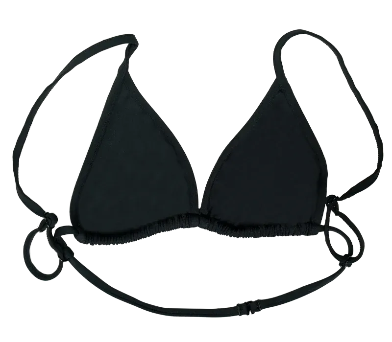 REAL Strung Bikini Top-Black