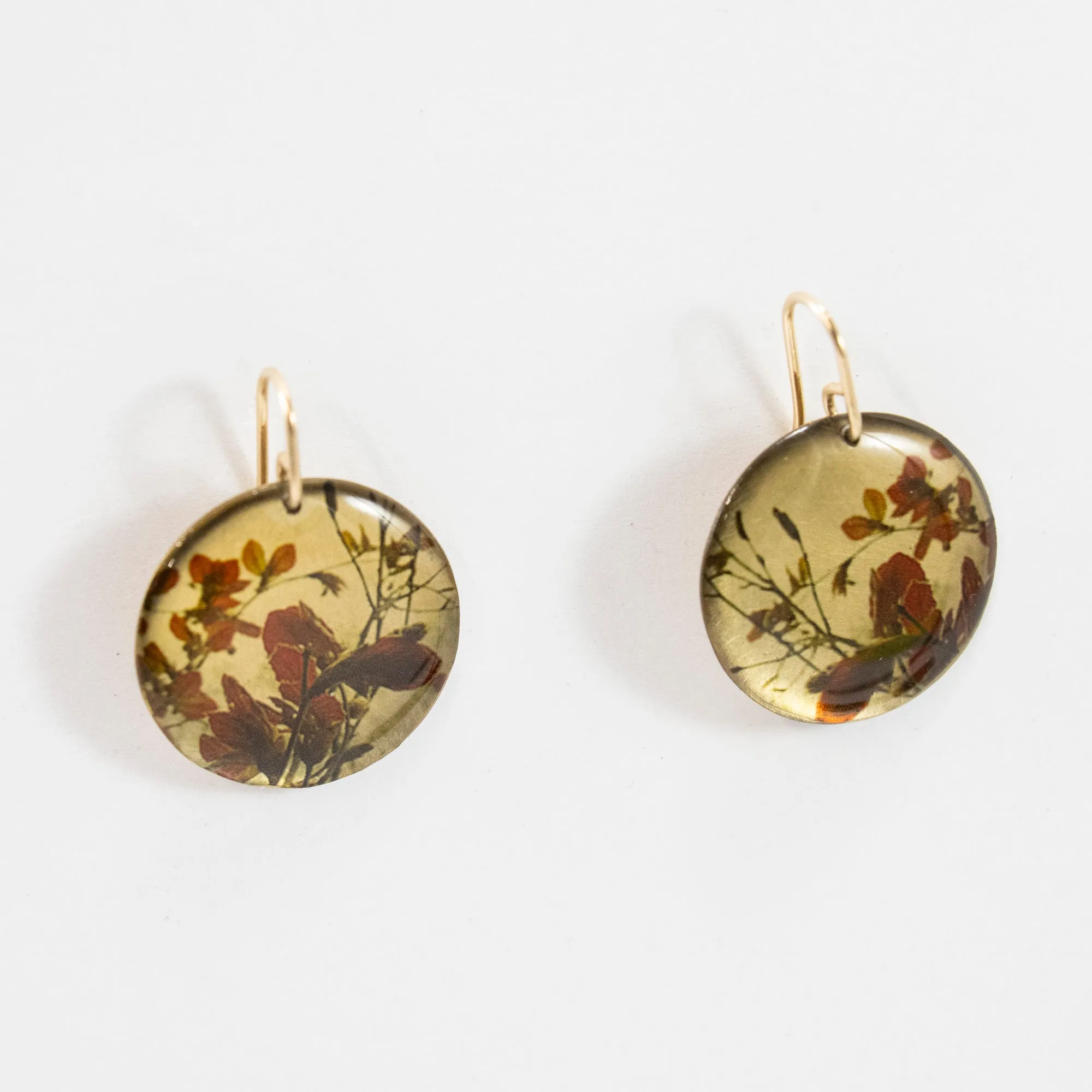 Red Leaves Photography Earrings