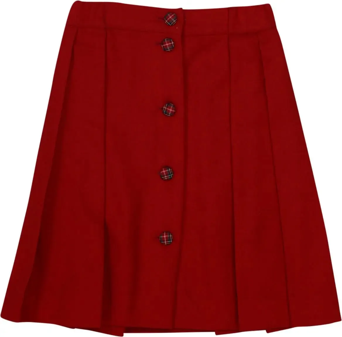 Red Pleated Skirt | ThriftTale