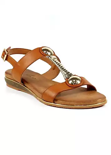 Renoir Tan Sandals by Lunar | Look Again