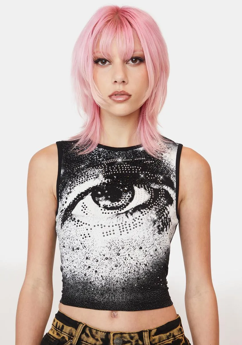 Retina Diamante Crop Tank-