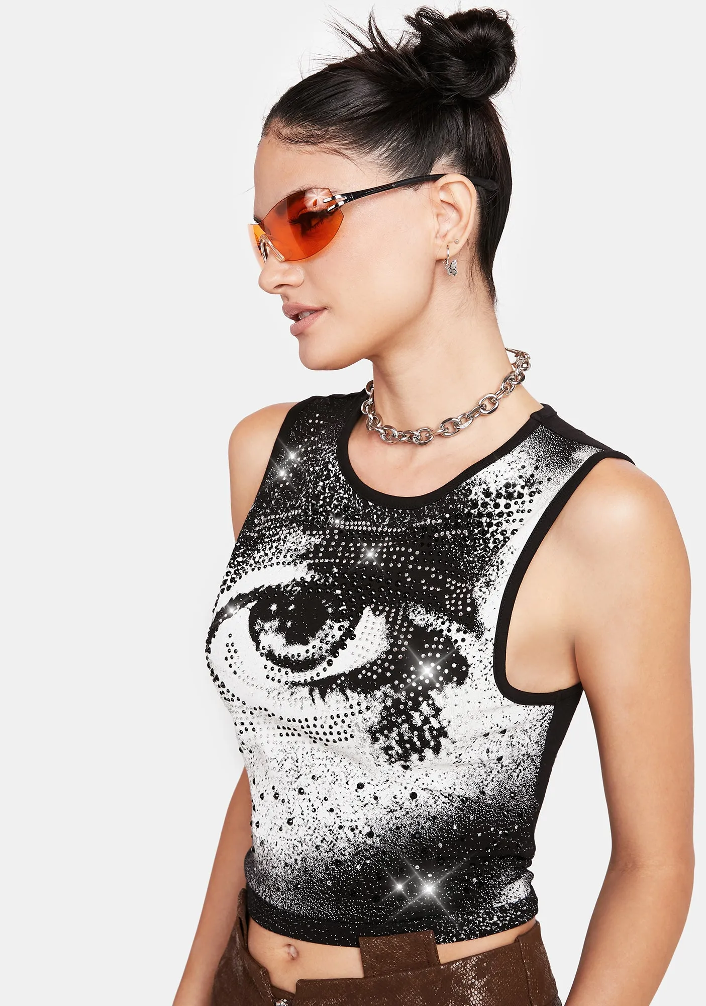 Retina Diamante Crop Tank-