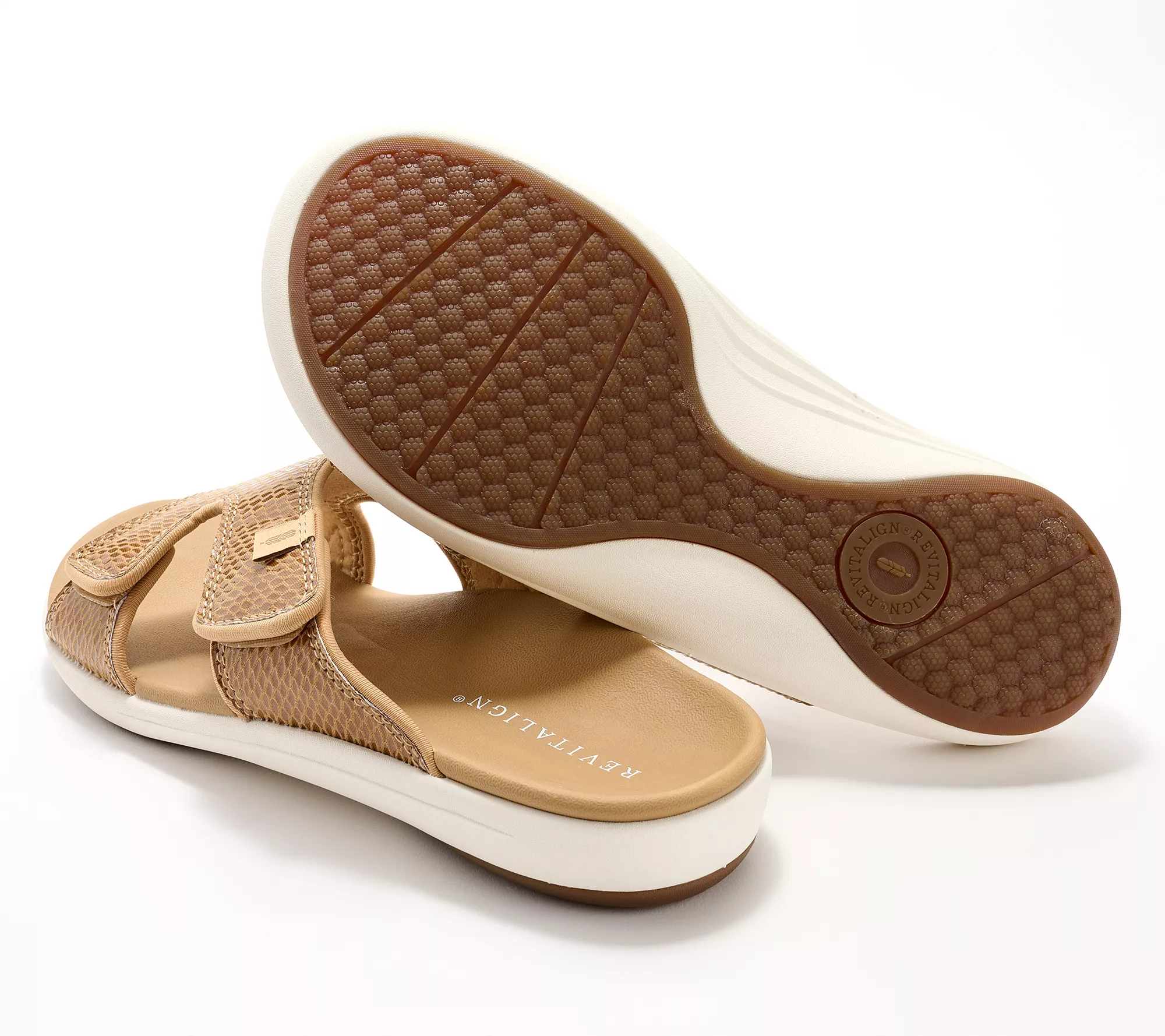 Revitalign Orthotic Slide Sandals - Kholo Nuevo Metallic