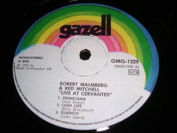 Robert Malmberg & Red Mitchell ~ Live At Cervantes