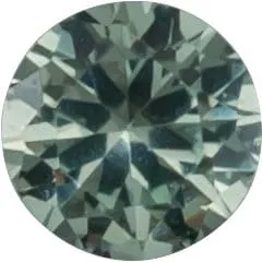 Round Cut Lab Created Green Sapphire Gemstone