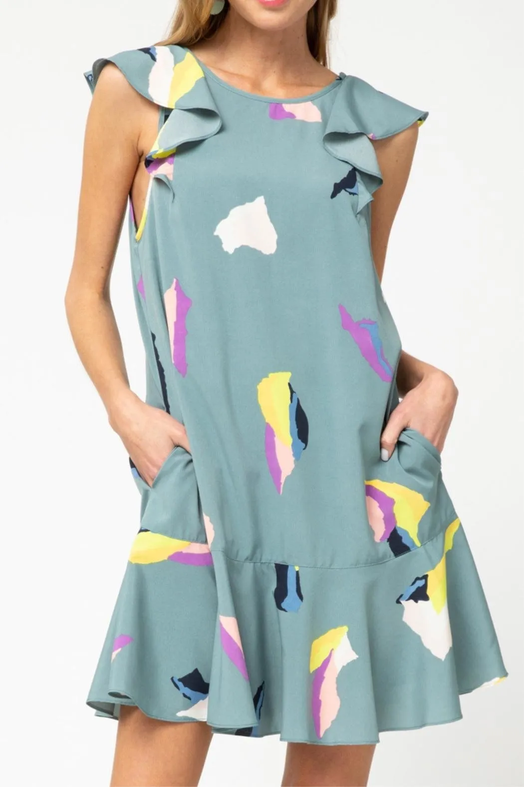 Ruffle Detail Dress