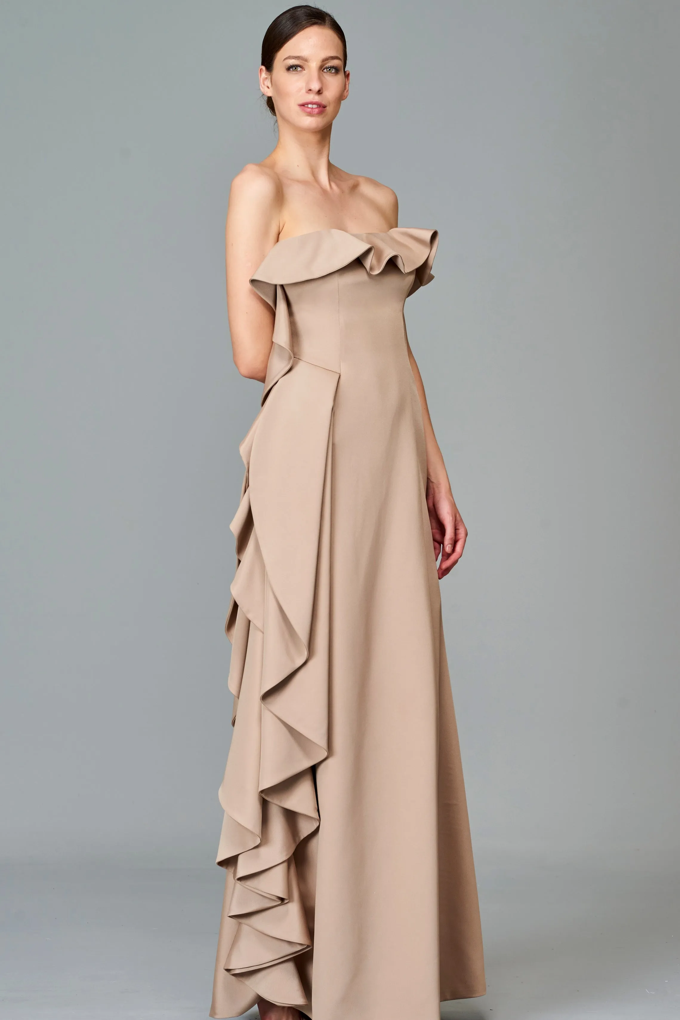 Ruffled Strapless Dress