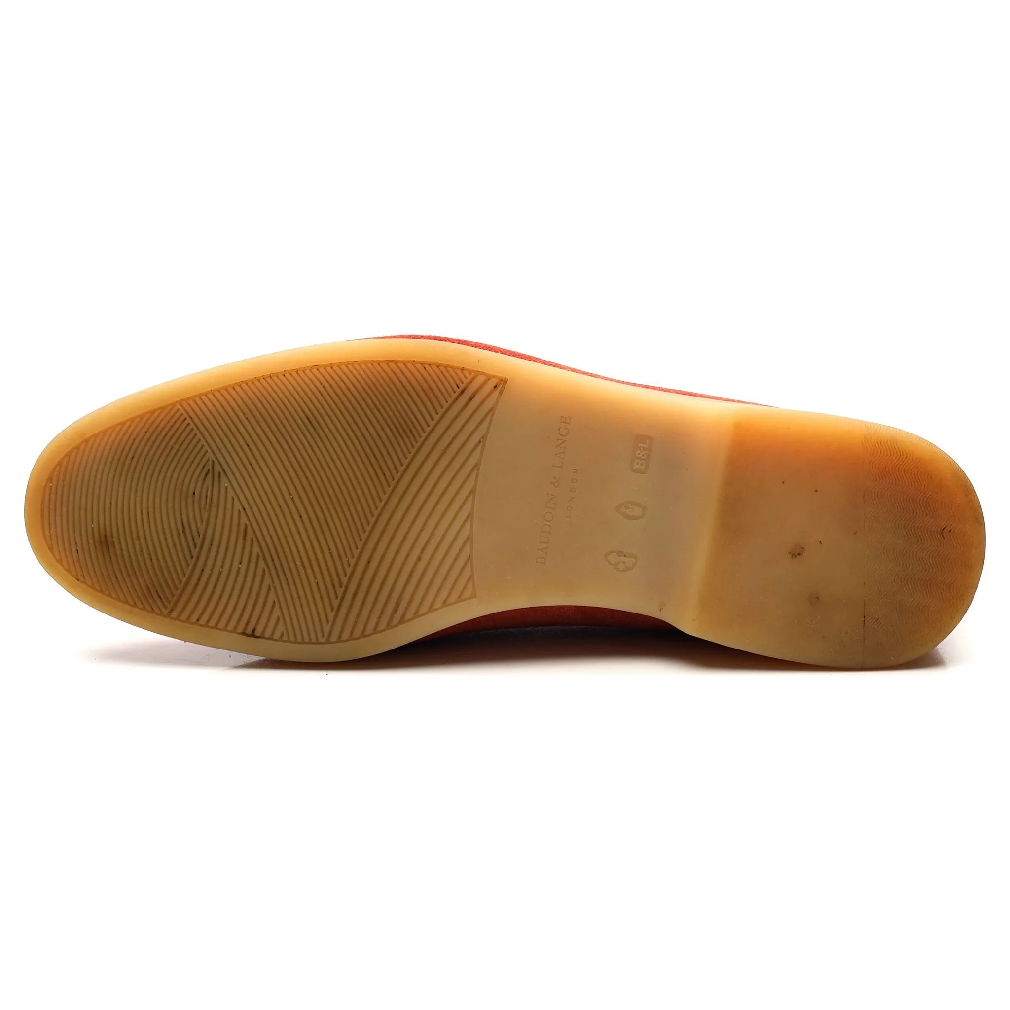 'Sagan Stride' Orange Suede Slip On Loafers UK 7 / UK 7.5