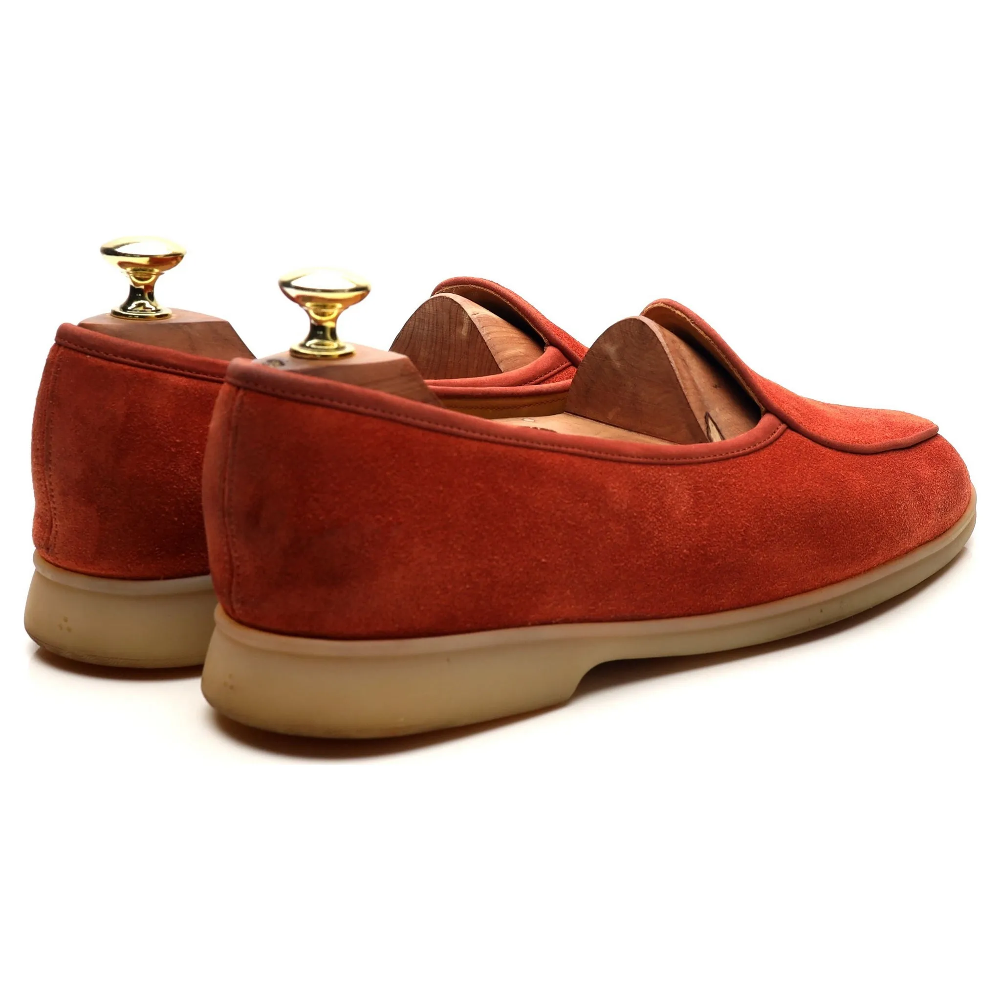 'Sagan Stride' Orange Suede Slip On Loafers UK 7 / UK 7.5