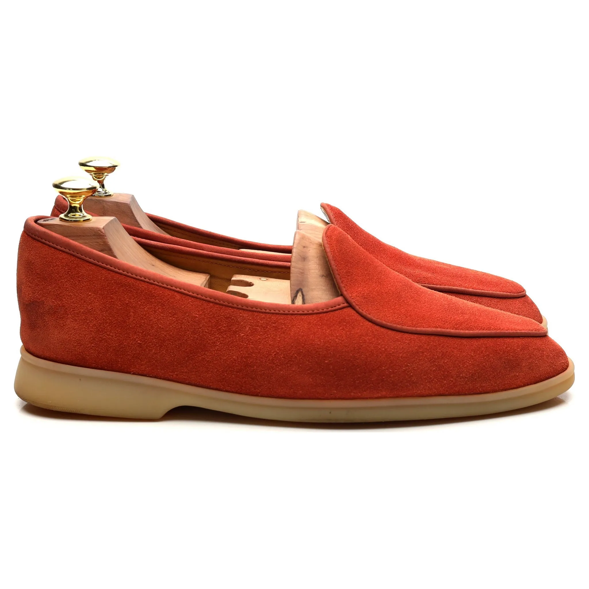 'Sagan Stride' Orange Suede Slip On Loafers UK 7 / UK 7.5