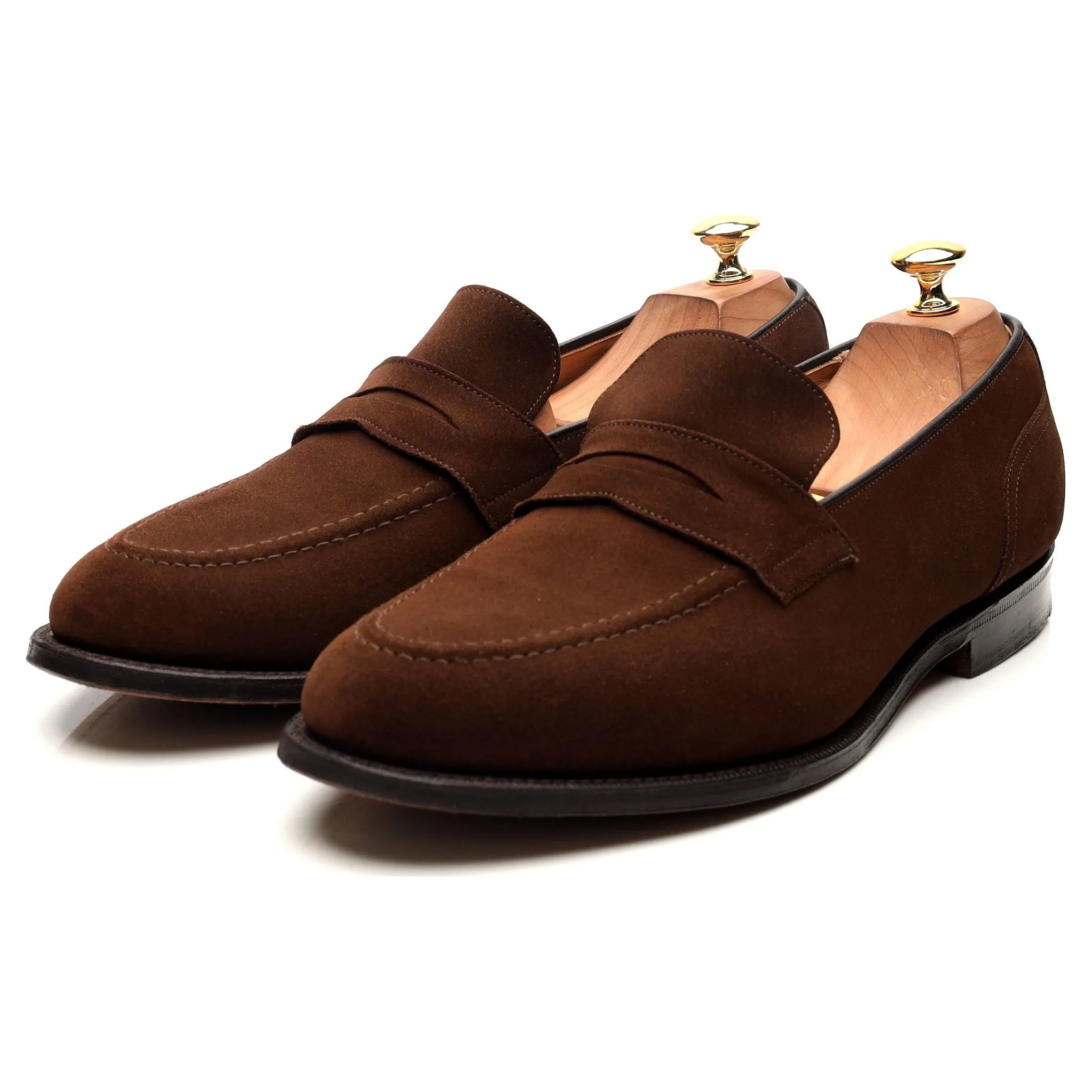 'Salisbury' Brown Suede Loafers UK 10.5 F