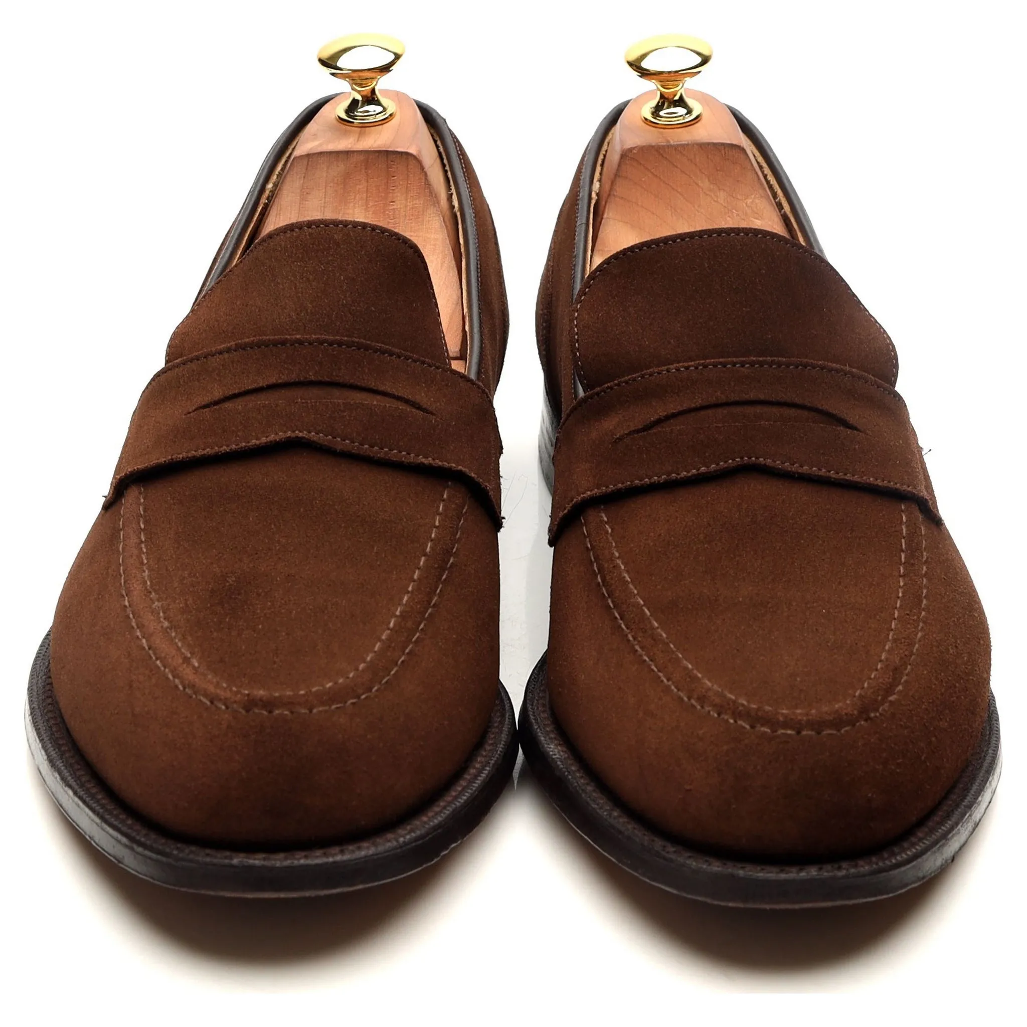 'Salisbury' Brown Suede Loafers UK 10.5 F