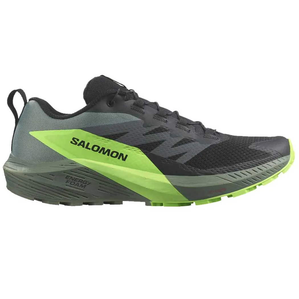 Salomon Sense Ride 5 Trail Runner Black/ Laurel Wreath/ Green Gecko (Men's)