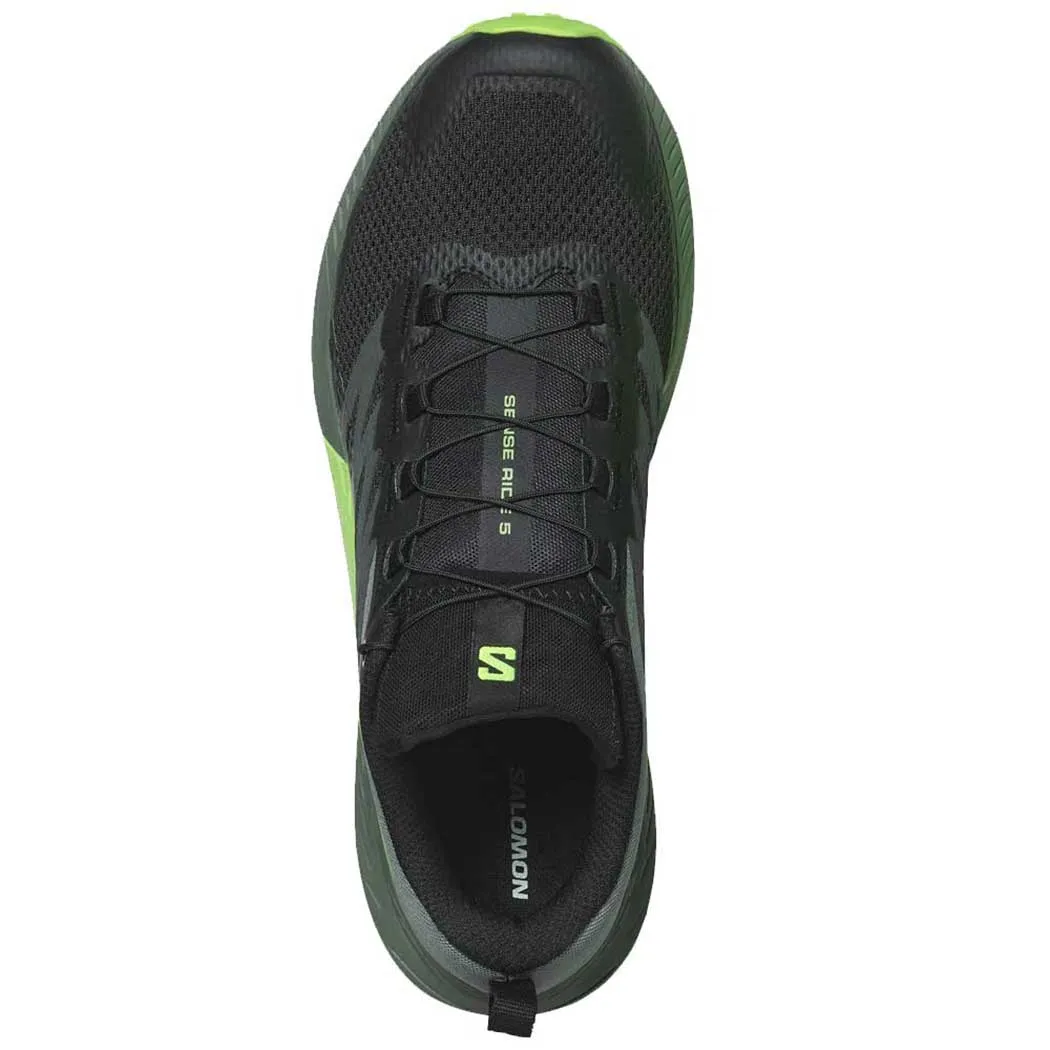 Salomon Sense Ride 5 Trail Runner Black/ Laurel Wreath/ Green Gecko (Men's)