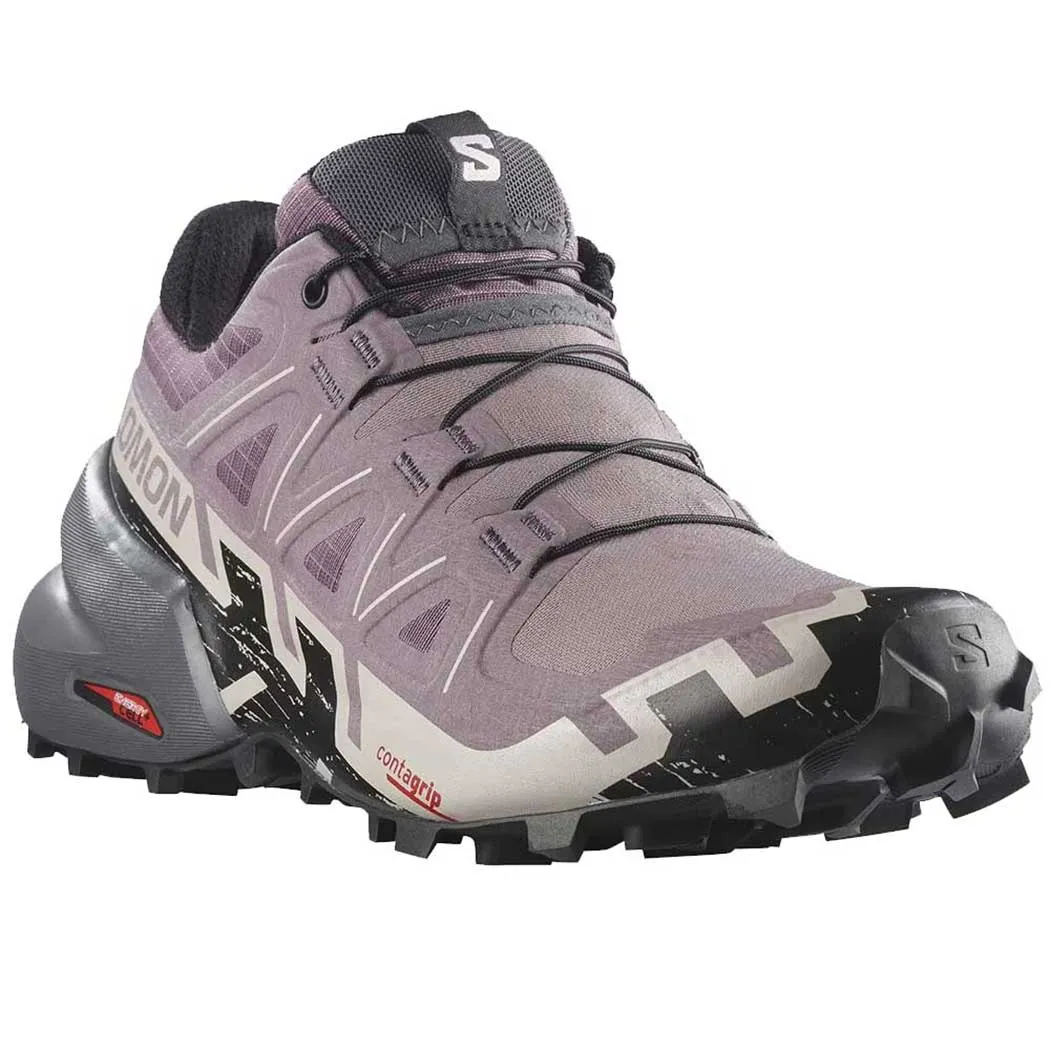 Salomon Speedcross 6 Trail Runner Moonscape/ Black/ Ashes of Roses (Women's)