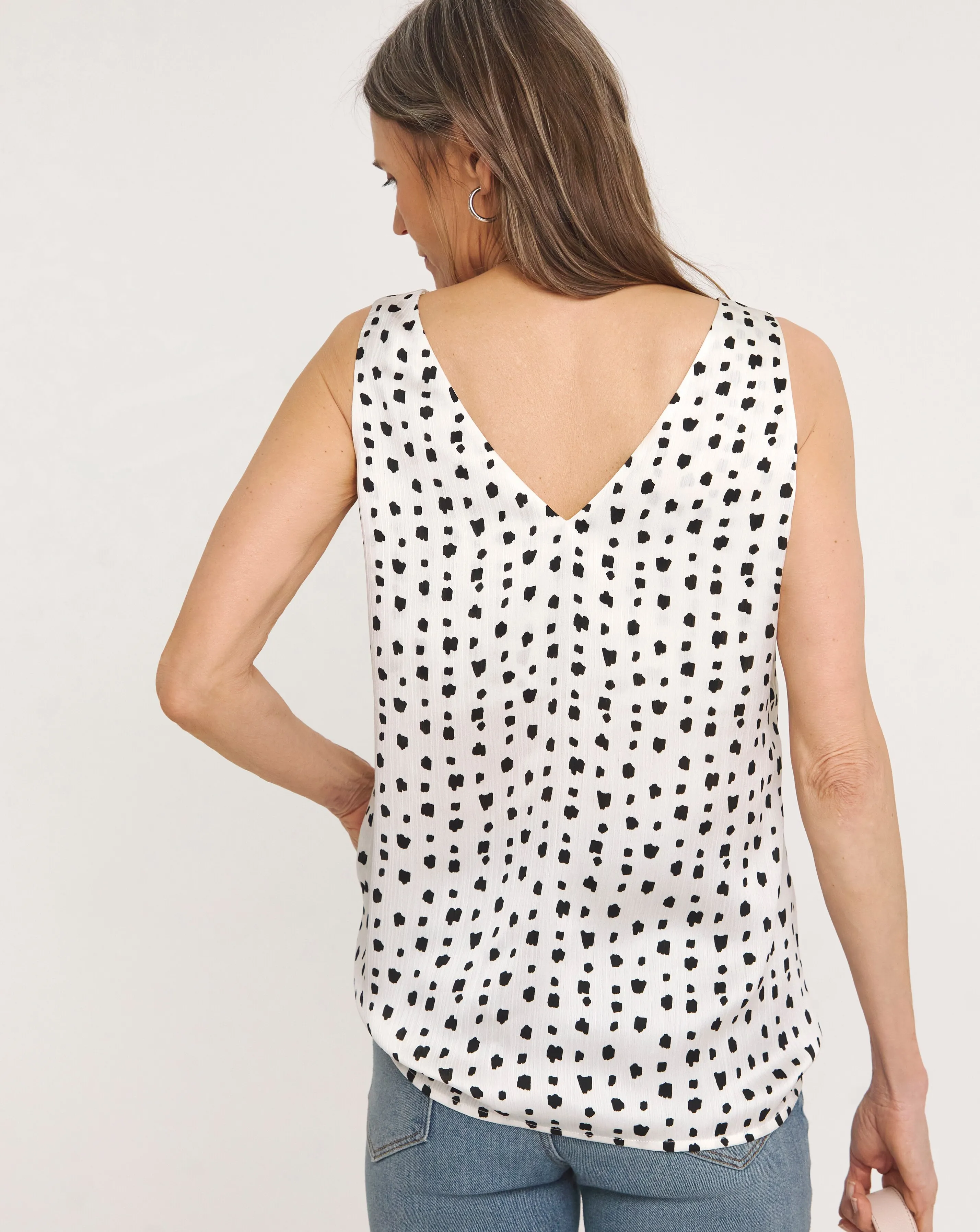 Satin V Neck Vest Top