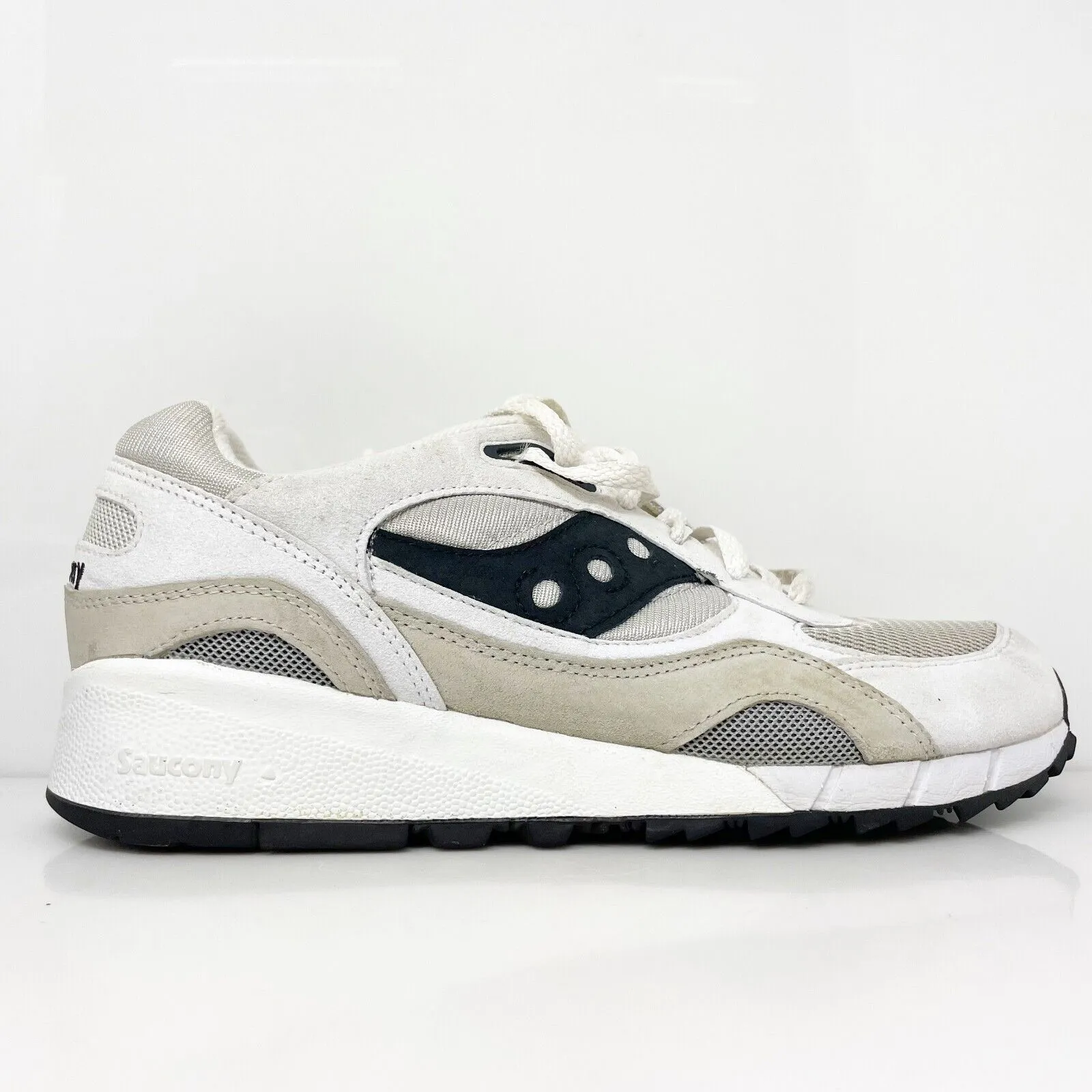 Saucony Mens Shadow 6000 S70441-3 White Running Shoes Sneakers Size 9