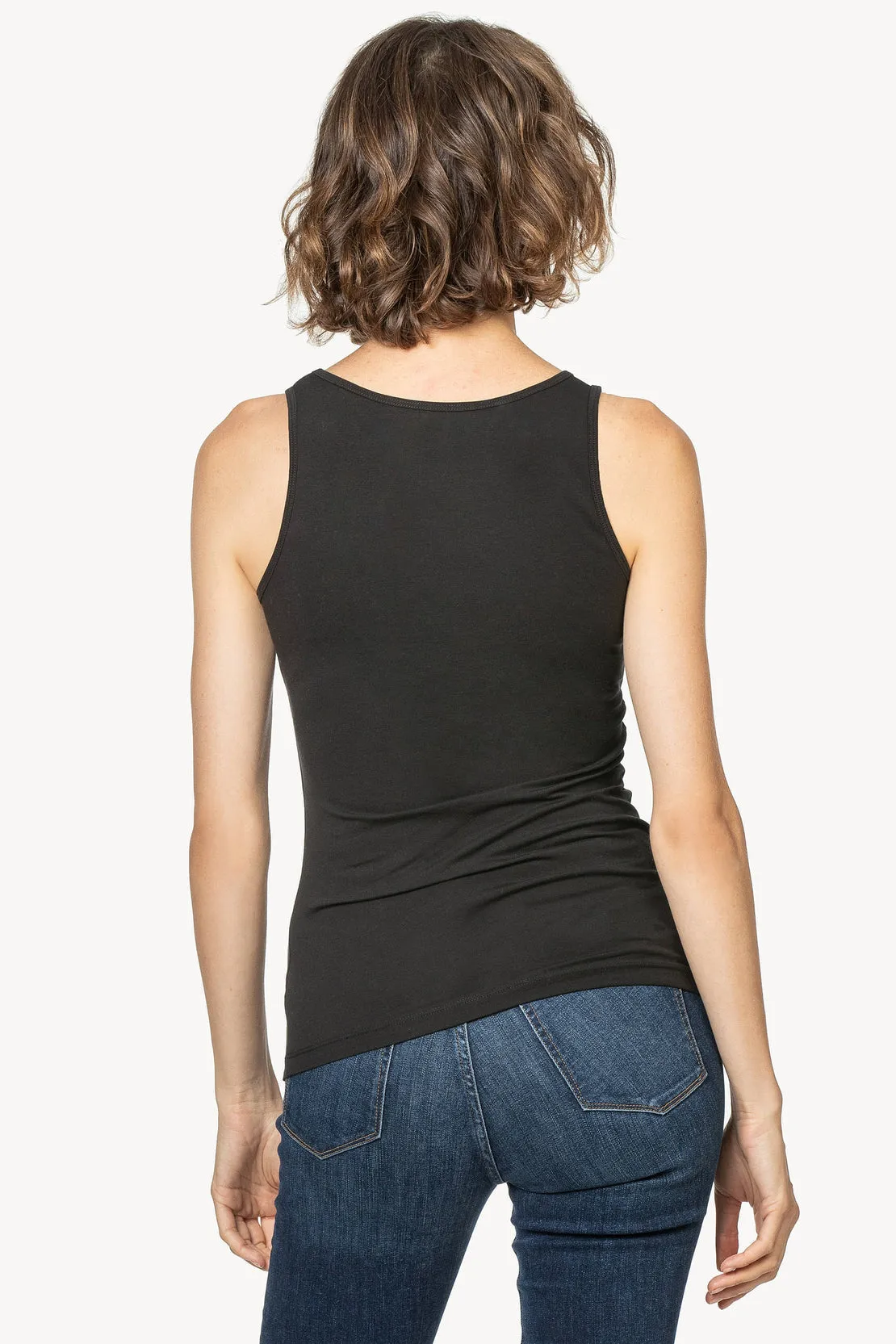 Scoop Tank in Black