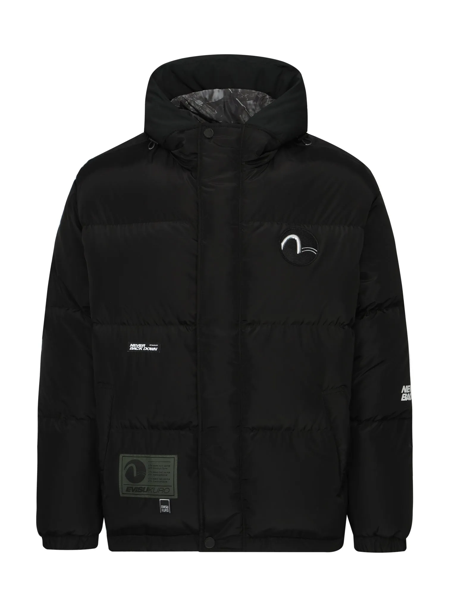 Seagull Patch Hooded Down Jacket