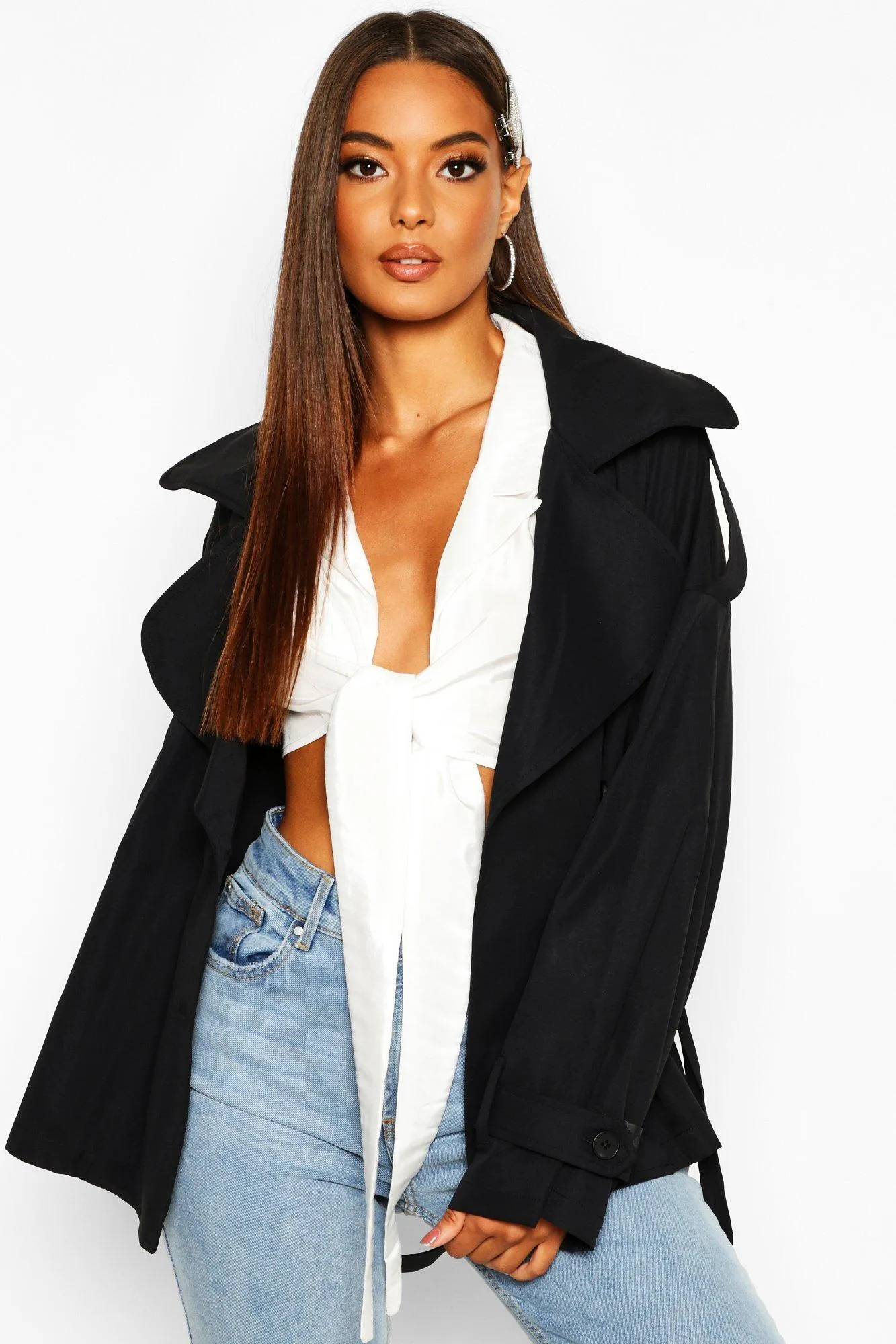 Short Belted Trench Coat