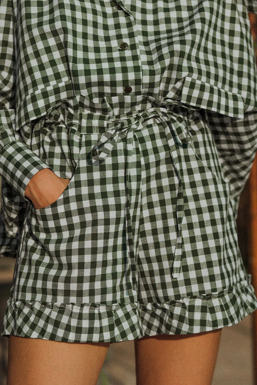 Short Thao Vichy Vert