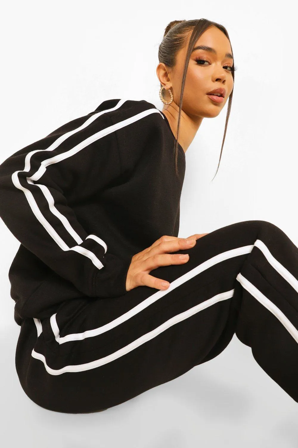 Side Stripe Sweater Tracksuit