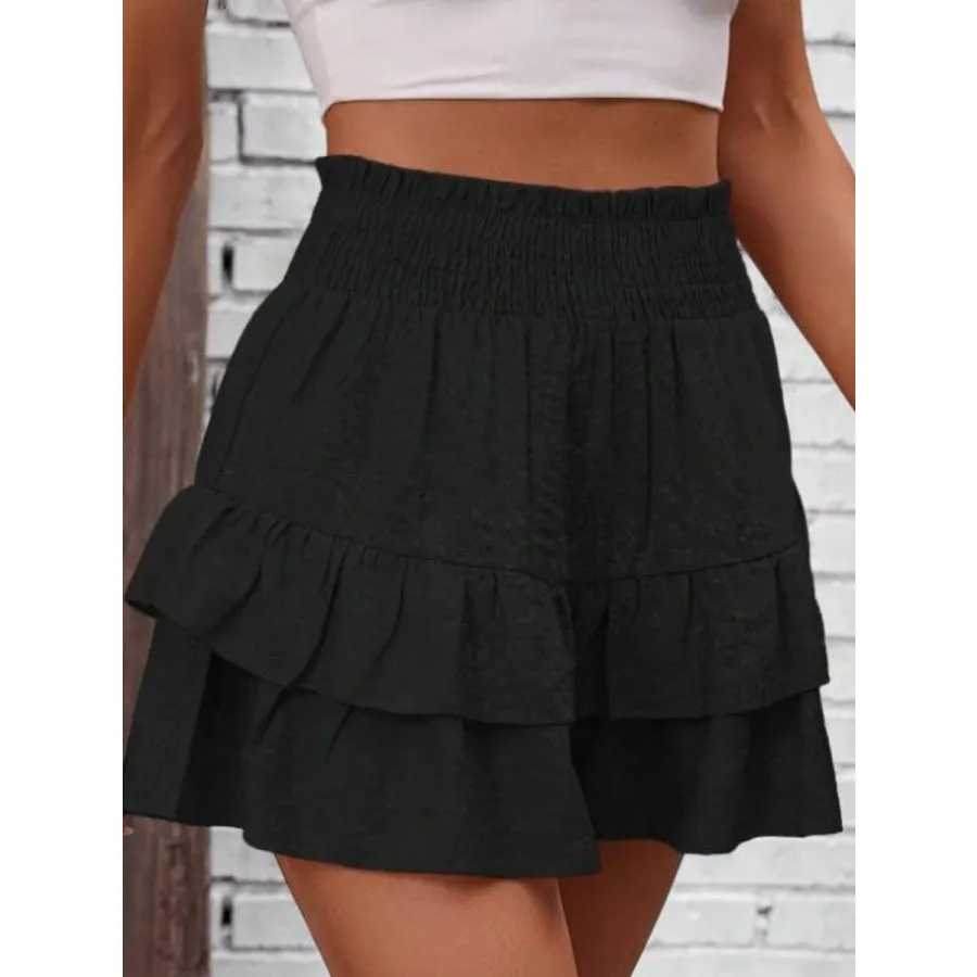 Smocked Layered Shorts