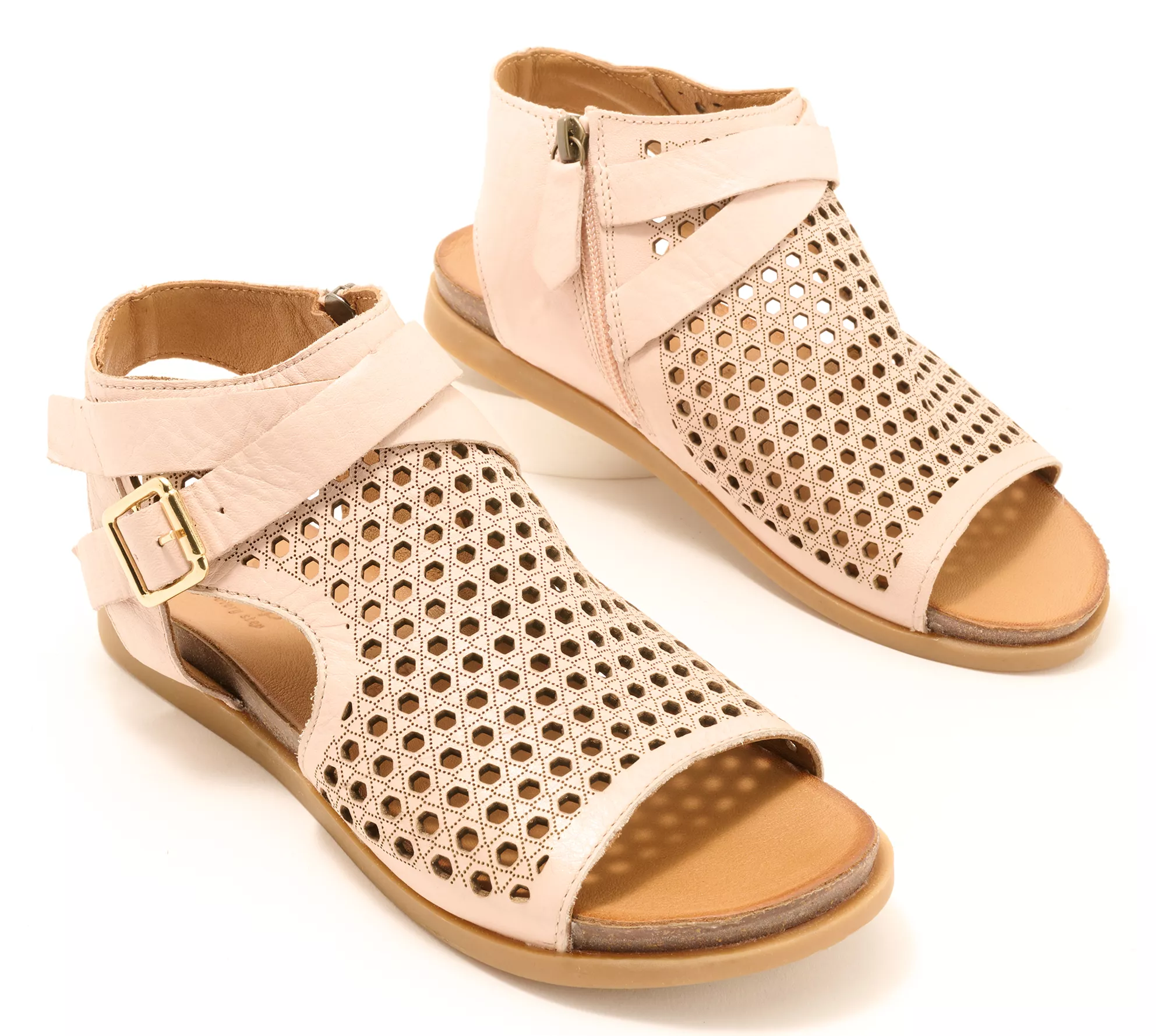 Spring Step Leather Sandals w/ Buckle - Covington