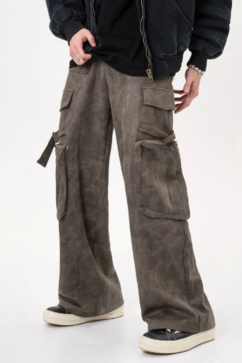 Suede Cargo Pants