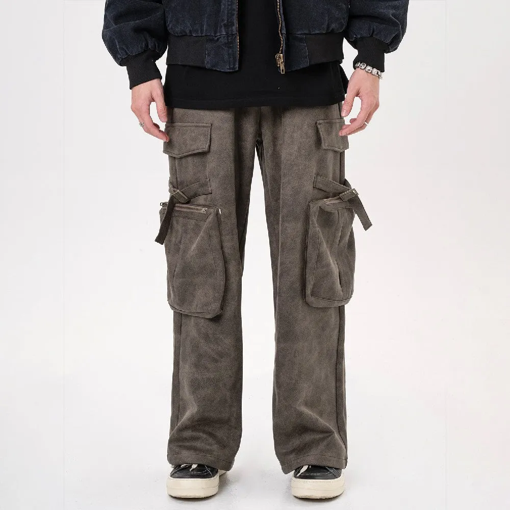 Suede Cargo Pants