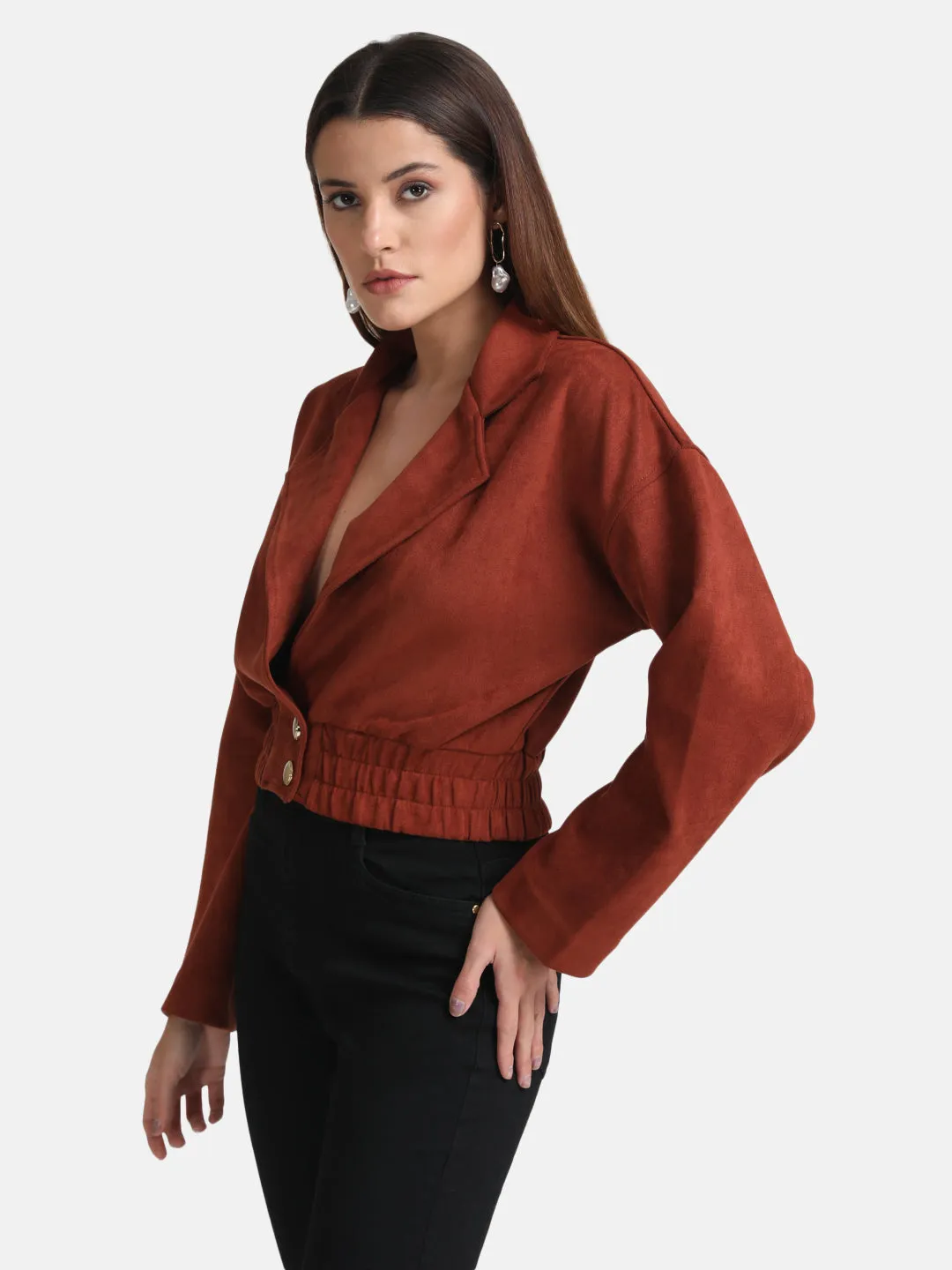 Suede Cropped Jacket